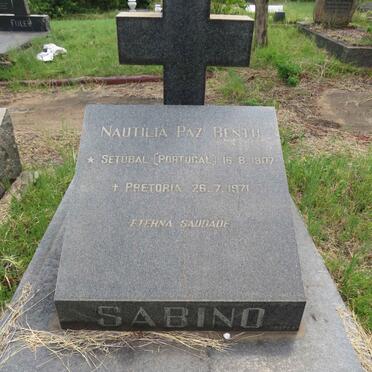 SABINO Nautilia Paz Bento 1907-1971
