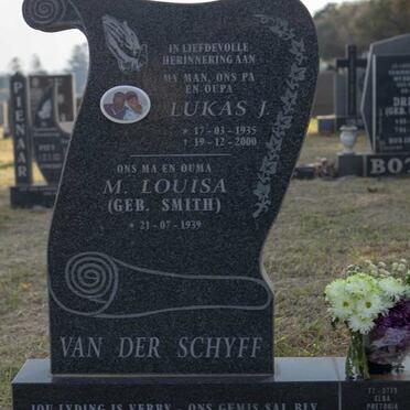 SCHYFF Lukas J., van der 1935-2000 &amp; M. Louisa SMITH 1939-