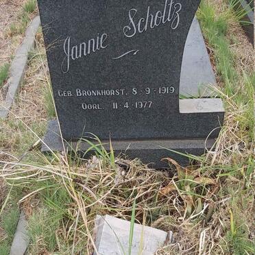 SCHOLTZ Jannie nee BRONKHORST 1919-1977