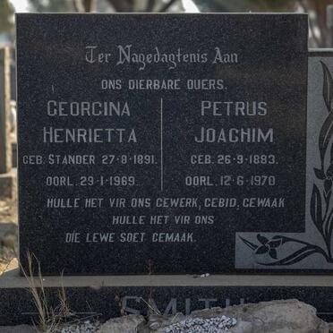 SMITH Petrus Joachim 1883-1970 &amp; Georgina Henrietta STANDER 1891-1969