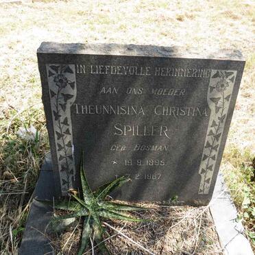 SPILLER Theunnisina Christina nee BOSMAN 1895-1967