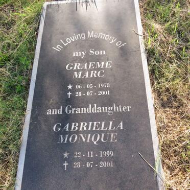 STADEN Graeme Marc, van 1978-2001 :: VAN STADEN Gabriella Monique 1999-2001