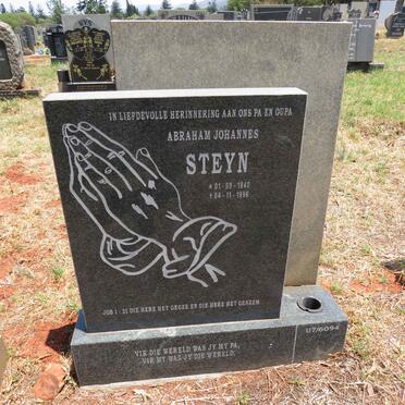STEYN Abraham Johannes 1940-1996