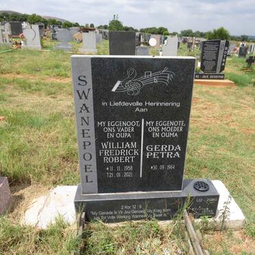 SWANEPOEL William Fredrick Robert 1958-2021 & Gerda Petra 1964- 