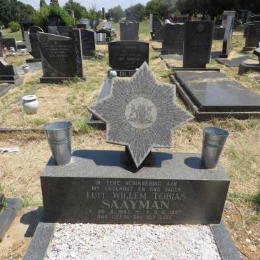 SAAYMAN Willem Tobias 1947-1987