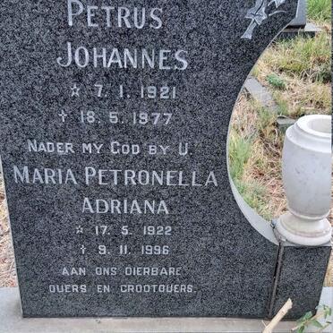 TOIT Petrus Johannes, du 1921-1977 & Maria Petronella Adriana 1922-1996