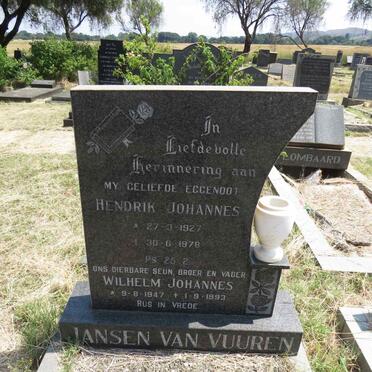 VUUREN Hendrik Johannes, Jansen van  1927-1978 :: VUUREN Wilhelm Johannes, Jansen van 1947-1993