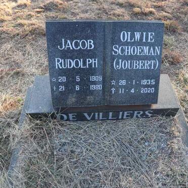 VILLIERS Jacob Rudolph, de 1909-1980 & Olwie Schoeman JOUBERT 1935-2020