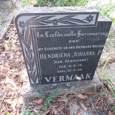 VERMAAK Hendriena Johanna P. nee CRAUCHAMP 1915-1960