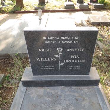 WILLERS Riekie 1930-1988 :: VON BRUGHAN Annette 1952-2023