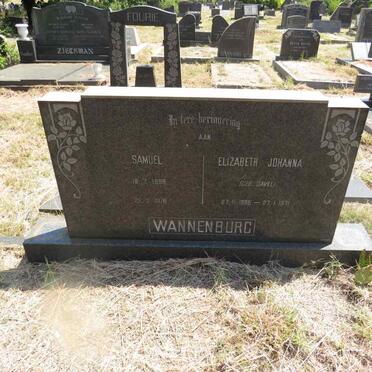 WANNENBURG Samuel 1898-1976 & Elizabeth Johanna DAVEL 1895-1971