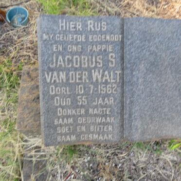 WALT Jacobus S., van der -1962