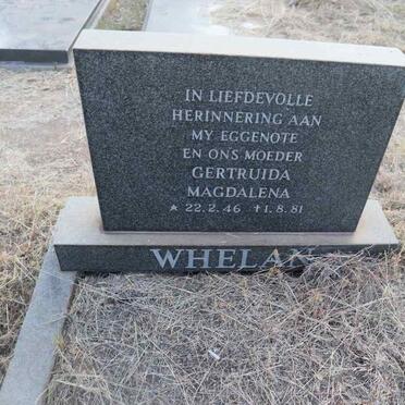 WHELAN Gertruida Magdalena 1946-1981