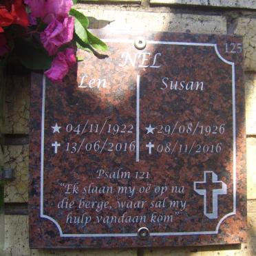 NEL Len 1922-2016 &amp; Susan 1926-2016