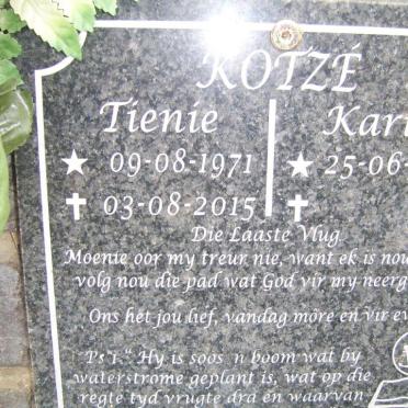 KOTZE Tienie 1971-2015 &amp; Karin 1975-