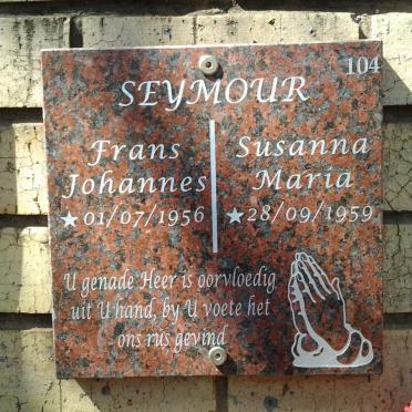 SEYMOUR Frans Johannes 1956- &amp; Susanna Maria 1959-
