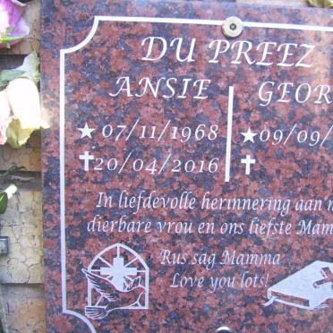PREEZ George, du 1966- &amp; Ansie 1968-2016