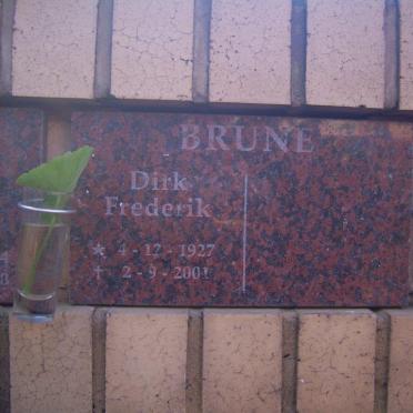 BRUNE Dirk Frederik 1927-2001