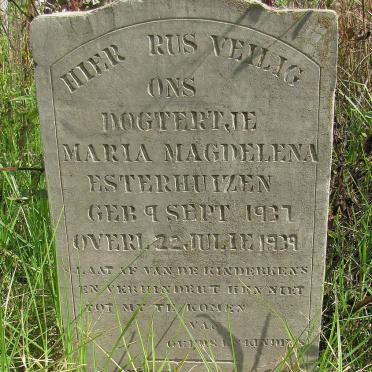 ESTERHUIZEN Maria Magdelena 1937-1939