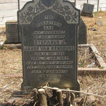 RENSBURG Stefanus J., Janse van 1896-1942