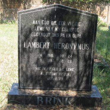 BRINK Lambert Heronymus 1910-1992