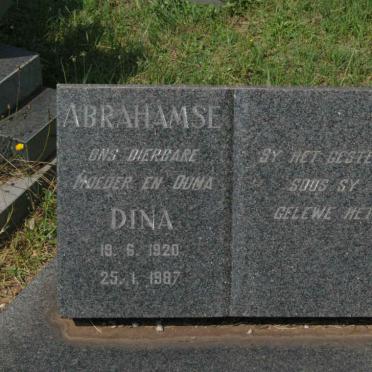 ABRAHAMSE Dina 1920-1987
