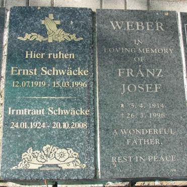 SCHWACKE Ernst 1919-1996 &amp; Irmtraut 1924-2008 :: WEBER Franz Josef 1914-1996