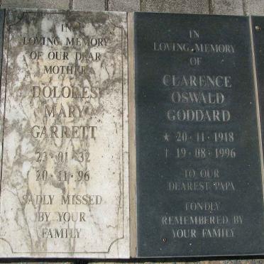 GARRETT Dolores Mary 1932-1996 :: GODDARD Clarence Oswald 1918-1996