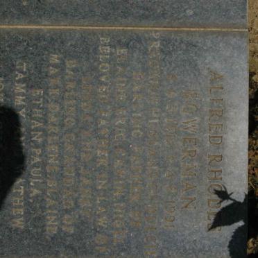 BOWERMAN Alfred Rhodes 1912-1991