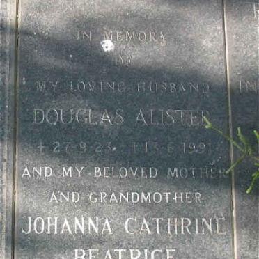 FINLAYSON Douglas Alister 1923-1991 &amp; Johanna Cathrine Beatrice 1921-1994