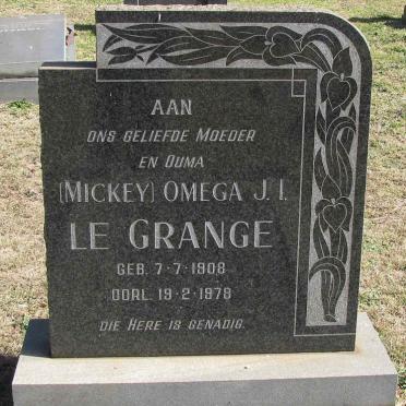 GRANGE Omega J.I., Le 1908-1978