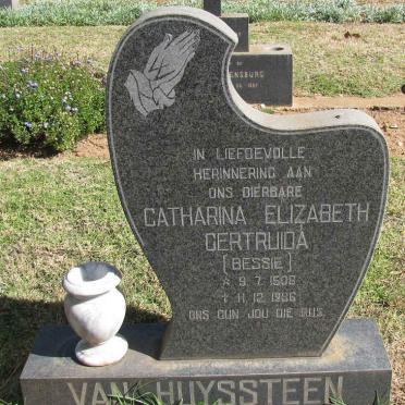 HUYSSTEEN Catharina Elizabeth Gertruida, van 1908-1986