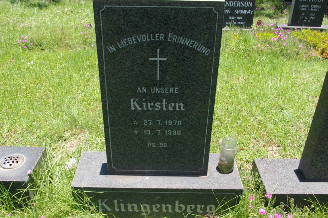 KLINGENBERG Kirsten 1970-1990