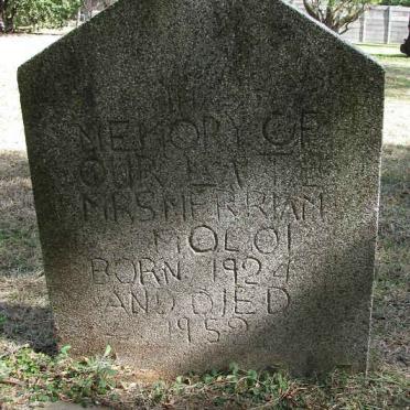 MOLOI Merriam 1924-1952