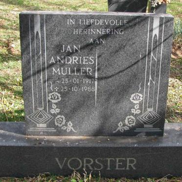 VORSTER Jan Andries Muller 1917-1988