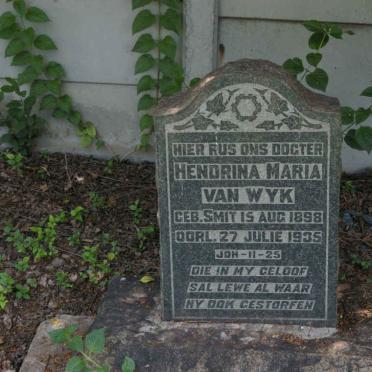 WYK Hendrina Maria, van 1898-1935