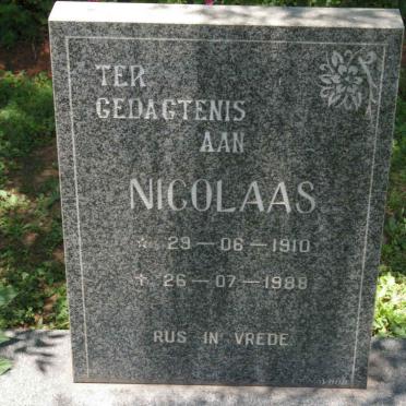 ? Nicolaas 1910-1988