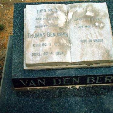 BERG Thomas Benjamin, van den 1836-1954