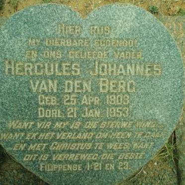 BERG Hercules Johannes, van den 1903-1953