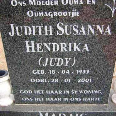 MARAIS Judith Susanna Hendrika 1933-2001