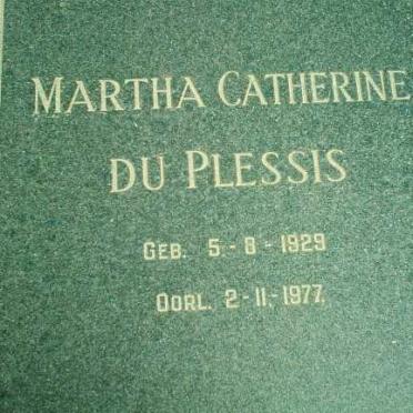 PLESSIS Martha Catherine, du 1929-1977