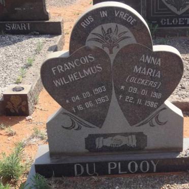 PLOOY Francois Wilhelmus, du 1903-1963 &amp; Anna Maria OLCKERS 1918-1986