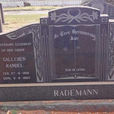 RADEMANN Callehen Randel 1910-1963