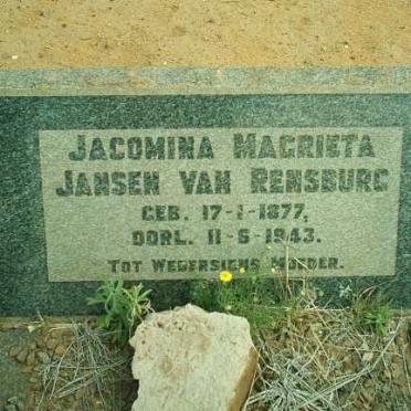 RENSBURG Jacomina Magrieta, Jansen van 1877-1943