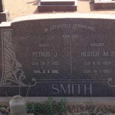 SMITH Petrus J. 1889-1966 &amp; Hester M.S. 1894-1963