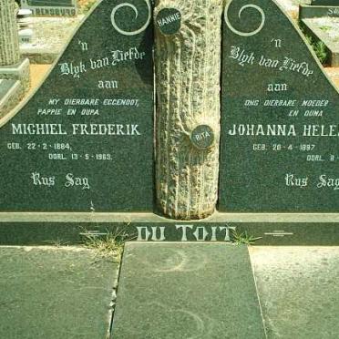 TOIT Michiel Frederik, du 1884-1963 &amp; Johanna Helena 1897-1987