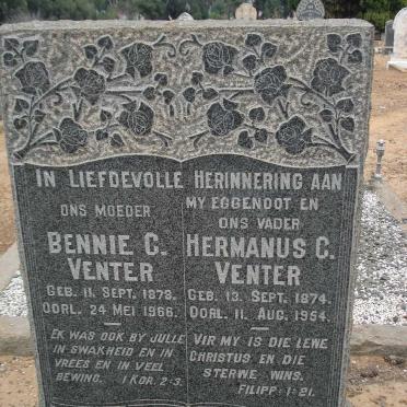 VENTER Hermanus C. 1874-1954 &amp; Bennie C. 1878-1966