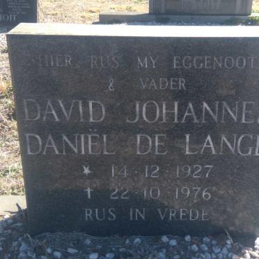 LANGE David Johannes Daniël, de 1927-1976