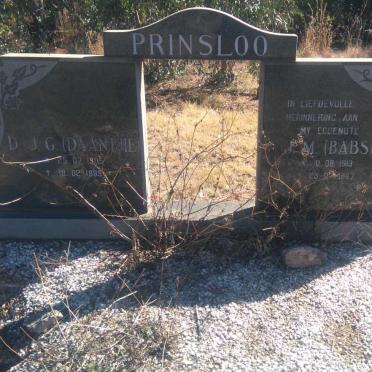PRINSLOO D.J.G. 1905-1985 &amp; J.M. 1913-1987