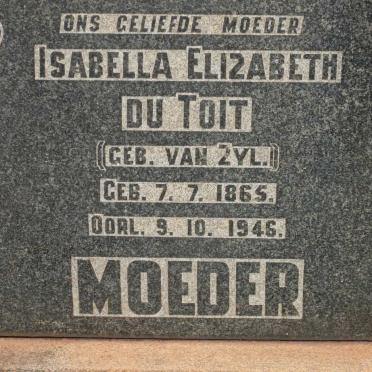 TOIT Jacobus Petrus Andreas, du 1860-1948 &amp; Isabella Elizabeth VAN ZYL 1865-1946